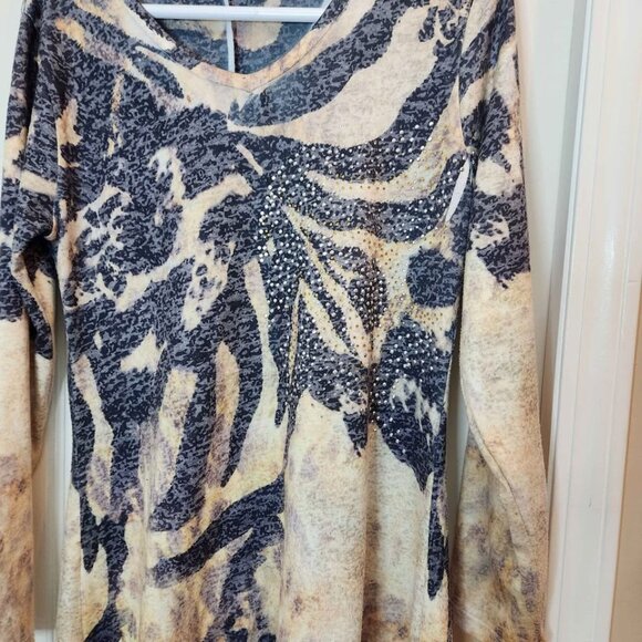 [L]‎ Temptation Italy Long-sleeve Long Top Large Avant Garde - Picture 2 of 6